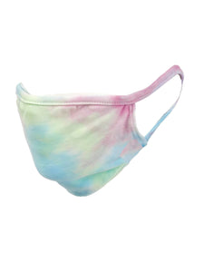 MULTICOLOR TIE-DYE FACE MASK