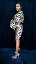 Load image into Gallery viewer, BELL SLEEVE LEOPARD MINI DRESS