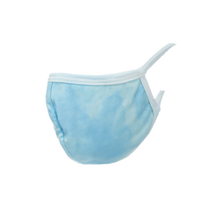 SKY BLUE TIE-DYE FACE MASK