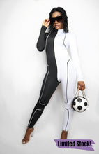 Load image into Gallery viewer, BOSSEGO B/W SPLIT CATSUIT